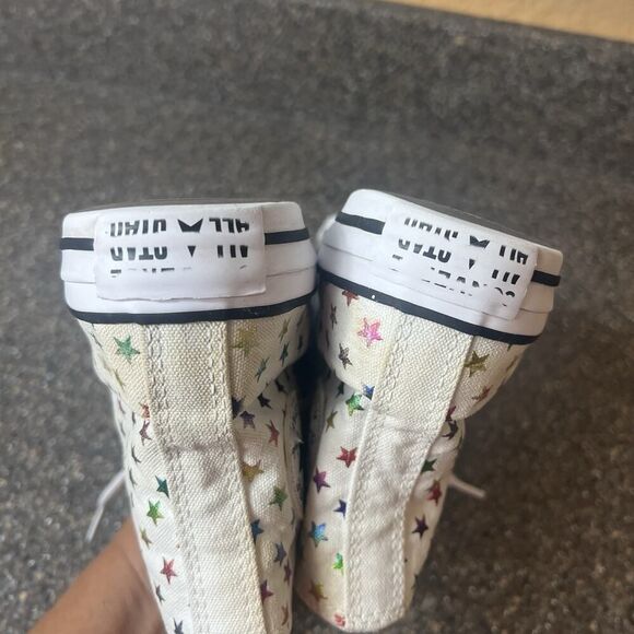 Converse All Star Hi Top Women 8 Multicolor Star Canvas Sneaker Lace Up Junior 6 - Picture 8 of 11